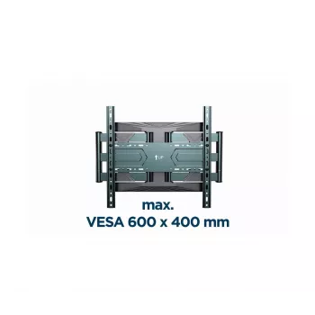 TV laikiklis prie sienos Gembird WM-80ST-01 plieninis, 40–80 colių ekranams, 50 kg, VESA 100×100–600×400, pakreipiamas ir pasukamas