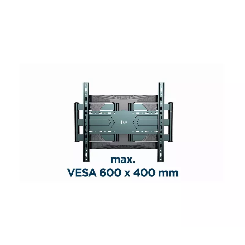 TV laikiklis prie sienos Gembird WM-80ST-01 plieninis, 40–80 colių ekranams, 50 kg, VESA 100×100–600×400, pakreipiamas ir pasukamas