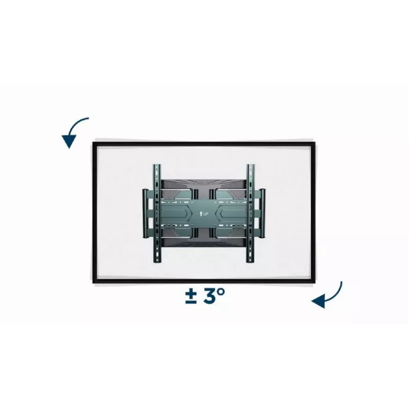 TV laikiklis prie sienos Gembird WM-80ST-01 plieninis, 40–80 colių ekranams, 50 kg, VESA 100×100–600×400, pakreipiamas ir pasukamas