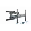 TV laikiklis prie sienos Gembird WM-80ST-01 plieninis, 40–80 colių ekranams, 50 kg, VESA 100×100–600×400, pakreipiamas ir pasukamas