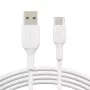 USB laidas Belkin BoostCharge CAB001BT1MWH 1m USB A → USB C baltas