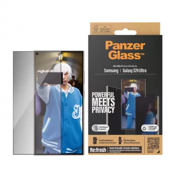 PanzerGlass ® Apsauginis privatumo ekrano stiklas Samsung Galaxy S24 Ultra | Itin platus pritaikymas su EasyAligner
