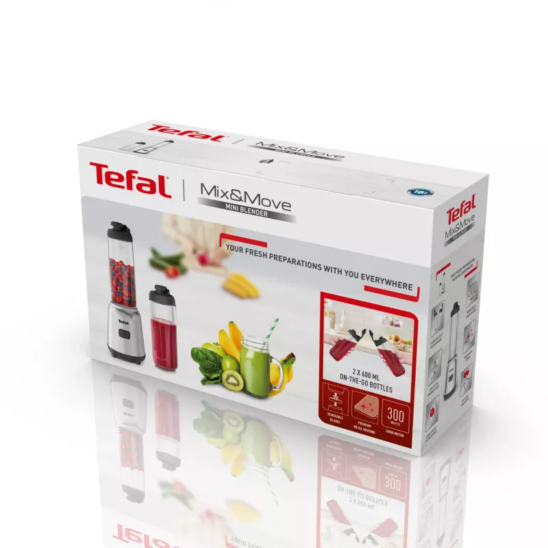 Tefal Mix&Move BL15FD 0,6 L Stacionarus maišytuvas 300 W Nerūdijantis plienas