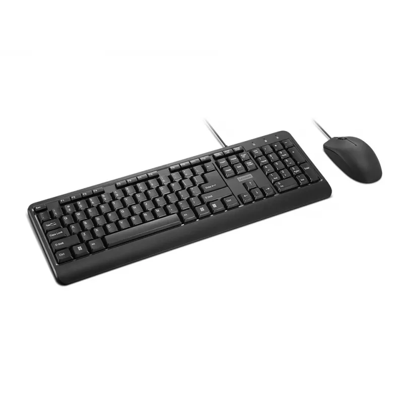 Lenovo 160 klaviatūra Pelė komplekte Namams/Biurui USB JAV anglų Juoda