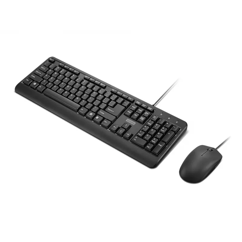 Lenovo 160 klaviatūra Pelė komplekte Namams/Biurui USB JAV anglų Juoda