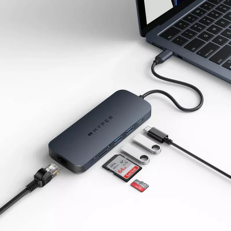 Targus HD4004GL nešiojamojo kompiuterio dokas / prievadų replikatorius USB Type-C mėlynas