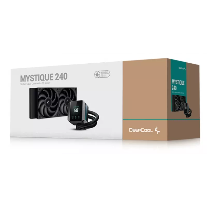 DEEPCOOL Mystique 240 Procesoriaus skysčio aušintuvas „viskas viename“ 12 cm – juodas