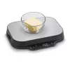 Virtuvinės svarstyklės Caso KitchenDuo 03291 — skaitmeninės virtuvinės svarstyklės, nerūdijantis plienas ir juoda, LED ekranas, 5 kg talpa, taros funkcija