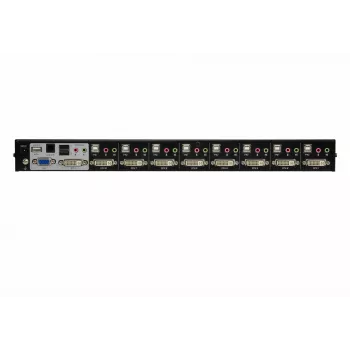 ATEN 8 prievadų USB DVI KVM jungiklis su garsu, 2048 x 1536 pikselių, QXGA, 4,53 W, juodas