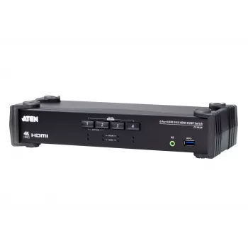 ATEN 4 prievadų USB 3.0 4K HDMI KVMP™ jungiklis su garso maišytuvo režimu