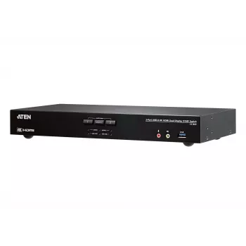 ATEN 2 prievadų USB 3.0 4K HDMI dvigubo ekrano KVMP™ komutatorius, 4096 x 2160 pikselių, 4K Ultra HD, 3,17 W, juodas