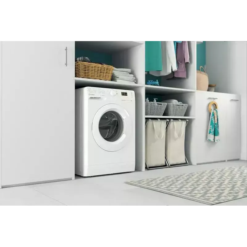 Priekinio įkrovimo skalbimo mašina INDESIT MTWSA 61294 W EE, 6 kg, inverterinis variklis, energijos klasė C