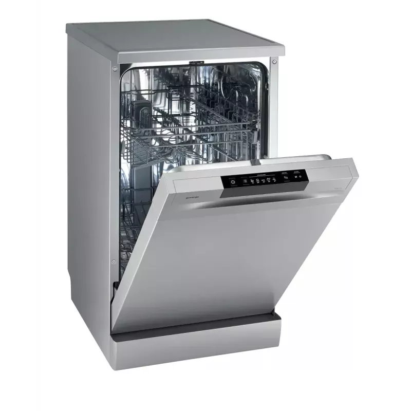 Laisvai pastatoma indaplovė Gorenje GS520E15S, siaura 45 cm, 9 komplektų, 47 dB, pilka