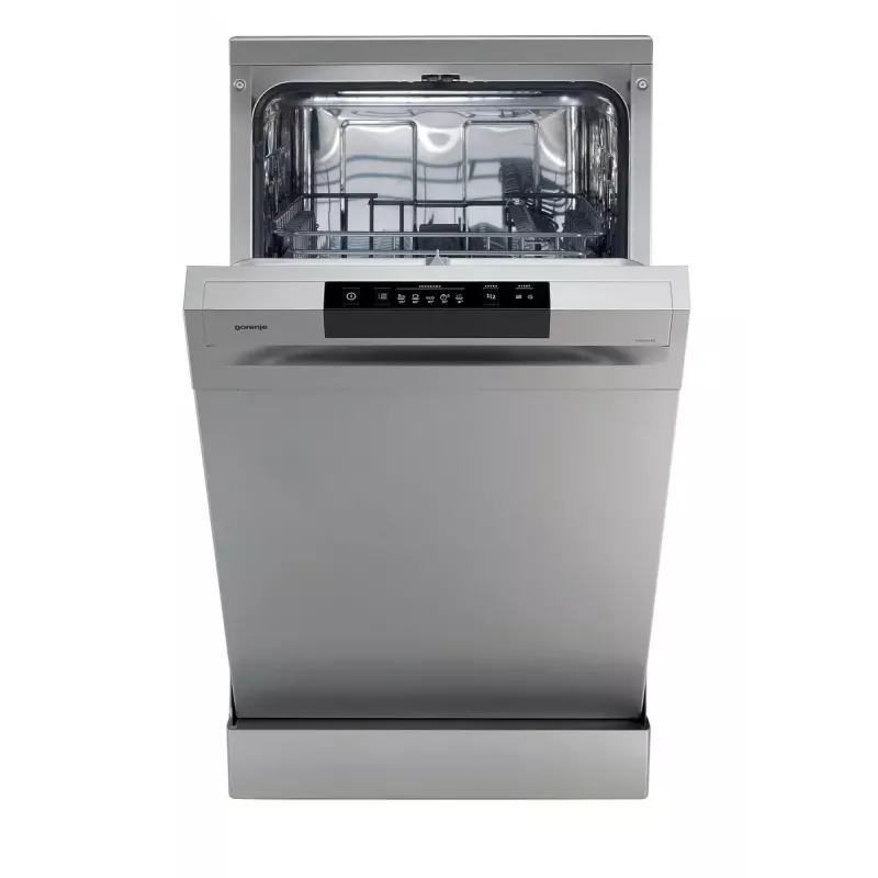 Laisvai pastatoma indaplovė Gorenje GS520E15S, siaura 45 cm, 9 komplektų, 47 dB, pilka