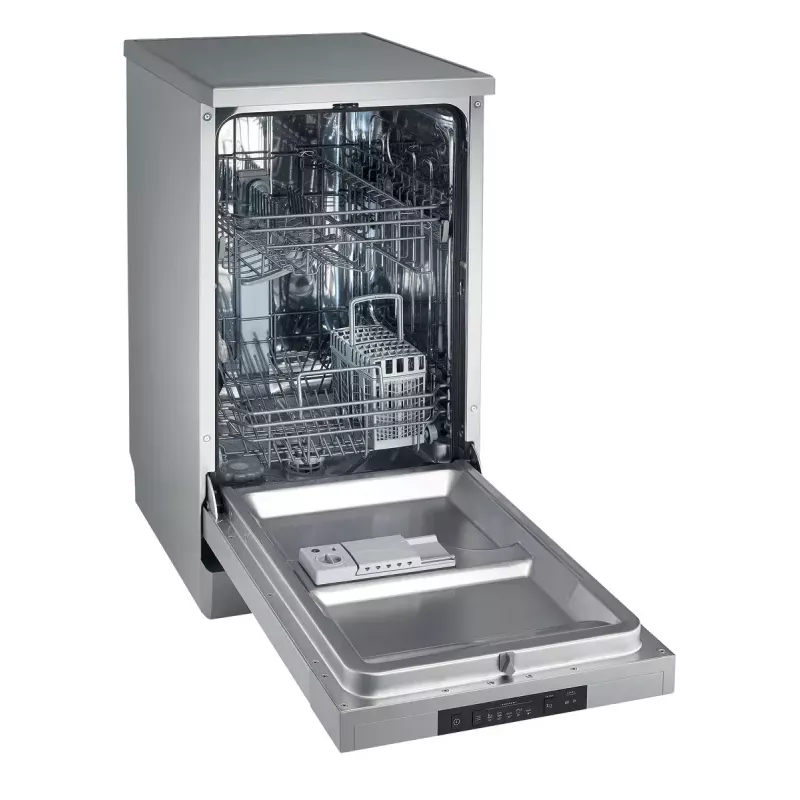 Laisvai pastatoma indaplovė Gorenje GS520E15S, siaura 45 cm, 9 komplektų, 47 dB, pilka