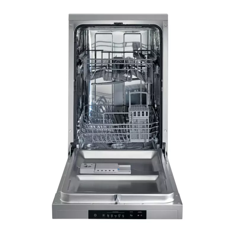 Laisvai pastatoma indaplovė Gorenje GS520E15S, siaura 45 cm, 9 komplektų, 47 dB, pilka