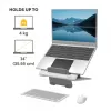 Fellowes nešiojamojo kompiuterio stovas stalui – Breyta reguliuojamas nešiojamojo kompiuterio keltuvas namams ir biurui – nešiojamasis nešiojamojo kompiuterio stovas su 12 aukščio reguliavimų – maks. nešiojamojo kompiuterio dydis 14 colių, maks. svoris 4 kg – baltas