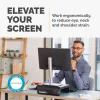 Fellowes kompiuterio monitoriaus stovas su 3 aukščio reguliavimais - Breyta monitoriaus pakyla su kabelių valdymu - ergonomiškas reguliuojamas monitoriaus stovas kompiuteriams - maks. svoris 15 kg - juodas