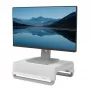 Fellowes kompiuterio monitoriaus stovas su 3 aukščio reguliavimais - Breyta monitoriaus pakyla su kabelių valdymu - ergonomiškas reguliuojamas monitoriaus stovas kompiuteriams - maks. svoris 15 kg - balta