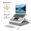 „Fellowes“ nešiojamojo kompiuterio nešiojimo dėklas su įmontuotu stovu – „Breyta“ užrakinamas nešiojimo dėklas, skirtas hibridiniam darbui ir nešiojamiesiems kompiuteriams iki 14 colių / 4 kg – baltas