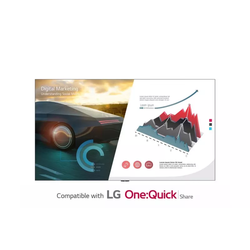 LG All-in-one LED vaizdo siena - Single SMD - LAEC serija - (1920 x 1080) 136 col. - 3x HDMI - 1x DP - 1x LAN - įmontuoti garsiakalbiai