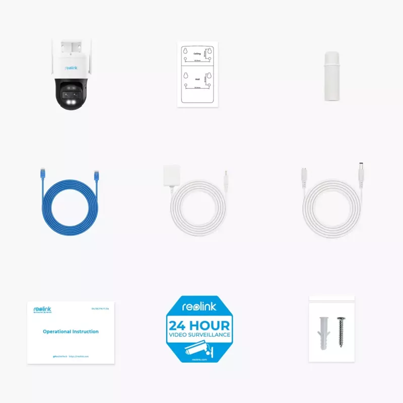 IP apsaugos kamera Reolink TrackMix W760 4K, 8 MP, 3840×2160, Wi‑Fi ir Ethernet, PTZ (355° pasukimas, 90° pakreipimas), 30 m naktinis matymas, IP65