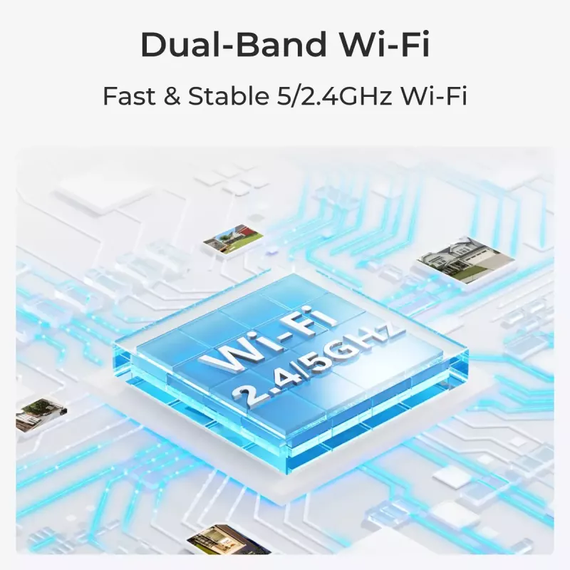 IP apsaugos kamera Reolink W520 6MP vidinė 360° apžvalga, 2560×2560, H.265, Wi‑Fi ir Ethernet