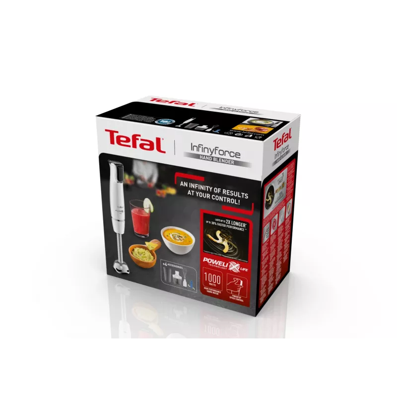 Tefal InfinyForce HB9441 0,8 l panardinamasis plaktuvas 1000 W baltas