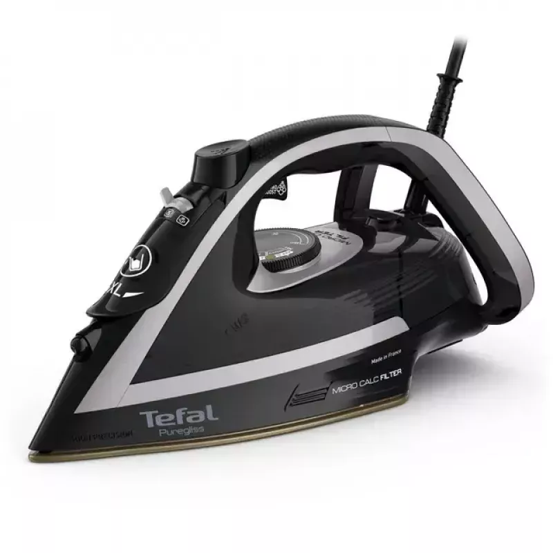 Tefal Puregliss FV8062E0 lygintuvas Sausas ir garinis lygintuvas Durilium AirGlide Autoclean padas 3000 W Juoda, Pilka