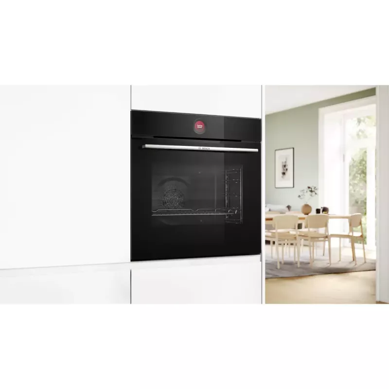 Įmontuojama orkaitė Bosch Serie 8 HBG7721B1 — elektrinė, 71 l, pirolizinis valymas, jutiklinis valdymas, „Wi‑Fi“, halogeninė lempa, juoda