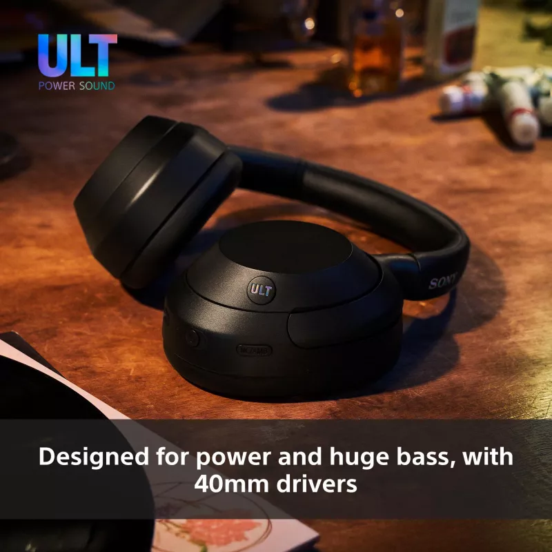 Sony ULT WEAR - Belaidžiai Bluetooth ausinės su ULT POWER SOUND, itin giliu bosu, triukšmo slopinimu, aiškia skambučių kokybe, iki 30 val. baterijos veikimo trukme, iOS ir Android