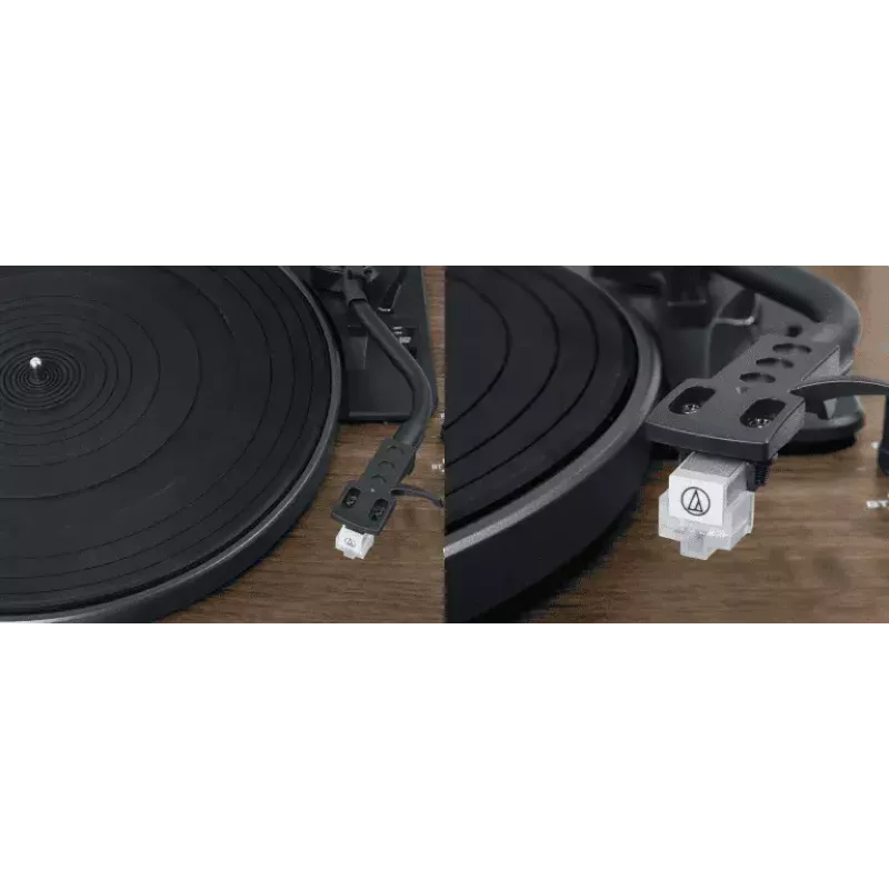 Garso patefonas Muse MT-107 BTO — automatinis 2 garsiakalbių vinilinių plokštelių grotuvas, 33/45 RPM, 10 W RMS, 2,5 mm ausinių lizdas