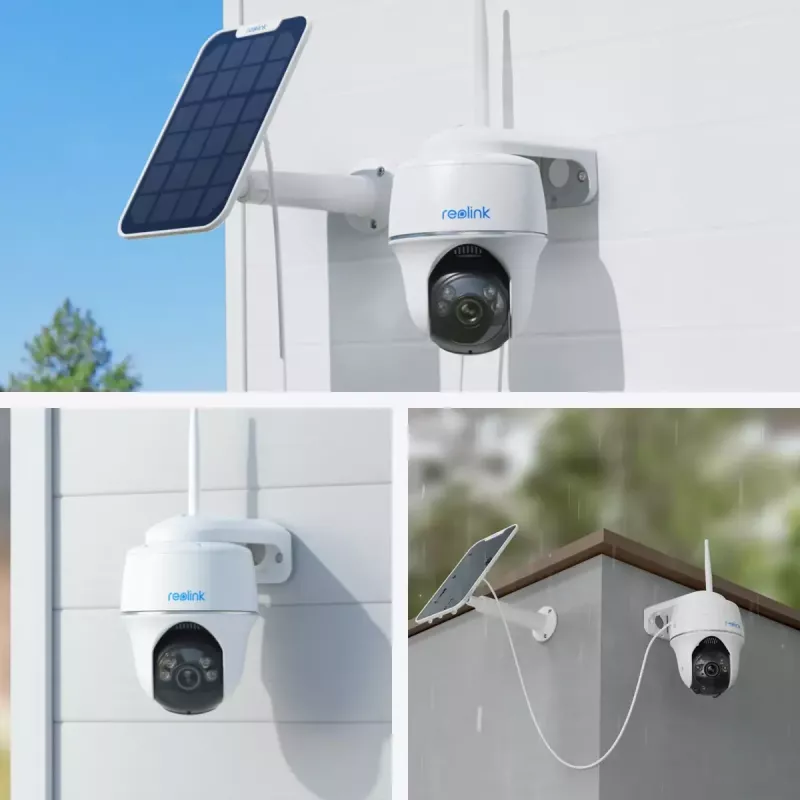 IP stebėjimo kamera Reolink Argus Series B430 — 5 MP, belaidė, baterija/saulės energija 6000 mAh, kupolinė, vidaus/lauko, PIR, 355° pasukimas, 140° pakreipimas