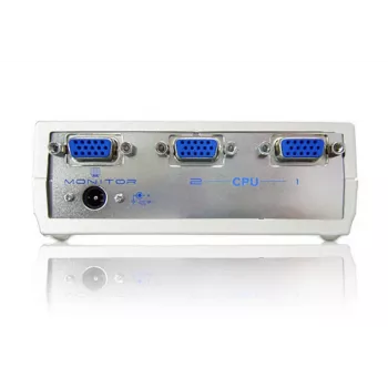 ATEN 2 prievadų VGA vaizdo jungiklis, VGA, metalas, plastikas, sidabrinis, 60 Hz, 10 m, 640 x 480 (VGA), 800 x 600 (SVGA), 1024 x 768 (XGA), 1600 x 1200 (UXGA), 1920 x 1440