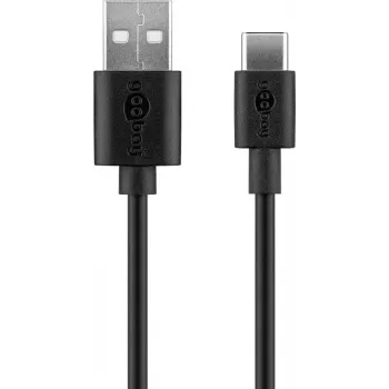 Vidinis įkroviklis GOOBAY 45298 – universalus USB 5V 1m, AC 100–240V, 5 W, juodas