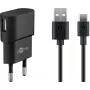Vidinis įkroviklis GOOBAY 45298 – universalus USB 5V 1m, AC 100–240V, 5 W, juodas