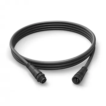 Philips lauko laido ilgintuvas 2,5 m, maitinimo laidas, juodas, plastikas, kiemui, priekiniam kiemui, sodui, terasai, IP67, III