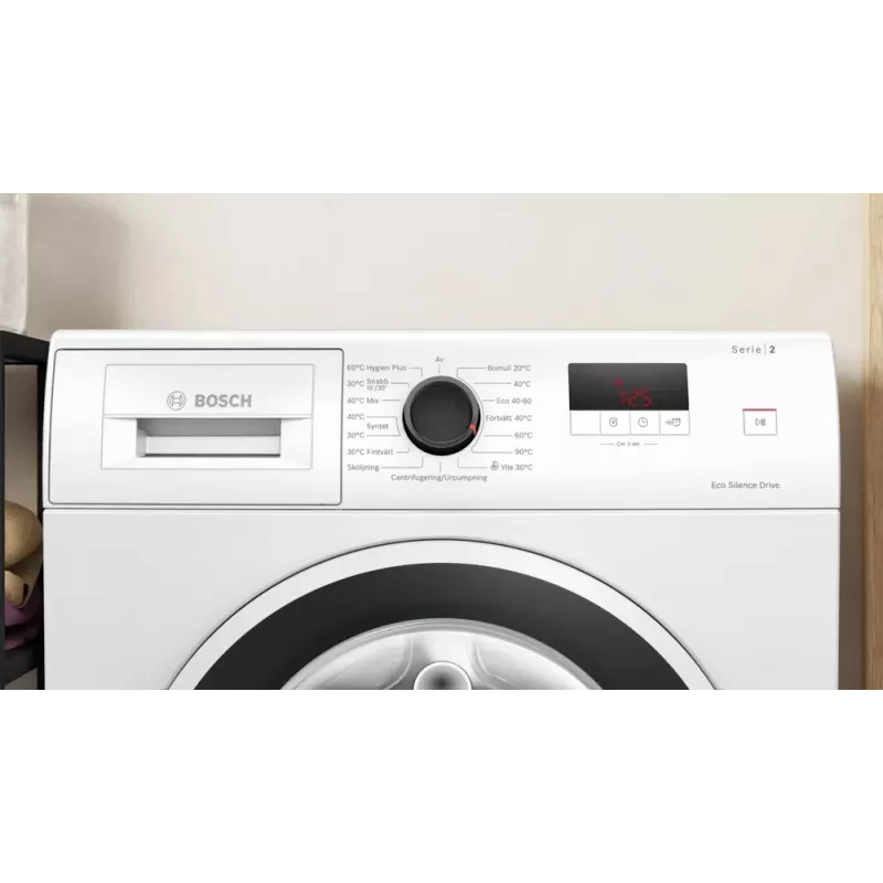 Bosch Serie 2 WGE0240ASN skalbimo mašina Priekinio pakrovimo 7 kg 1351 RPM Balta