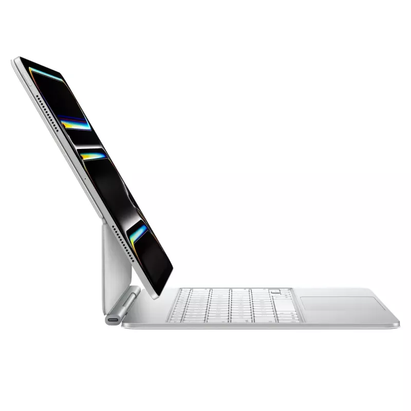 Apple Magic klaviatūra iPad Pro 13 colių M4 rusiška balta belaidis QWERTY jutiklinis kilimėlis