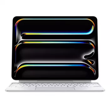 Apple Magic klaviatūra iPad Pro 13 colių M4 rusiška balta belaidis QWERTY jutiklinis kilimėlis