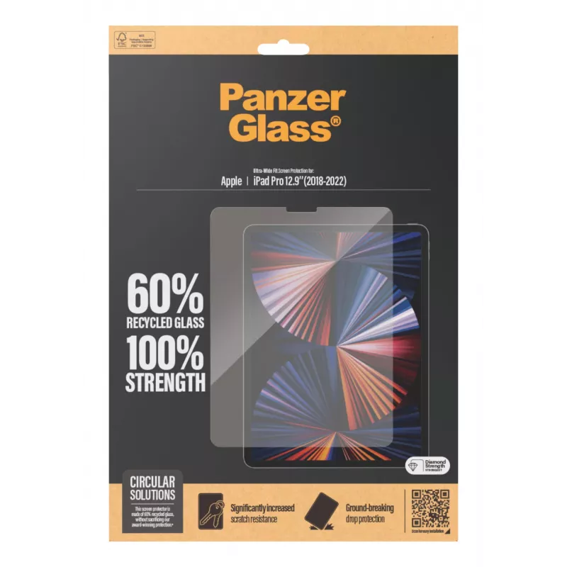 PanzerGlass ® Ekrano apsauga iPad Pro 12.9'' (2018, 2020, 2021, 2022) | Ultra-Wide Fit