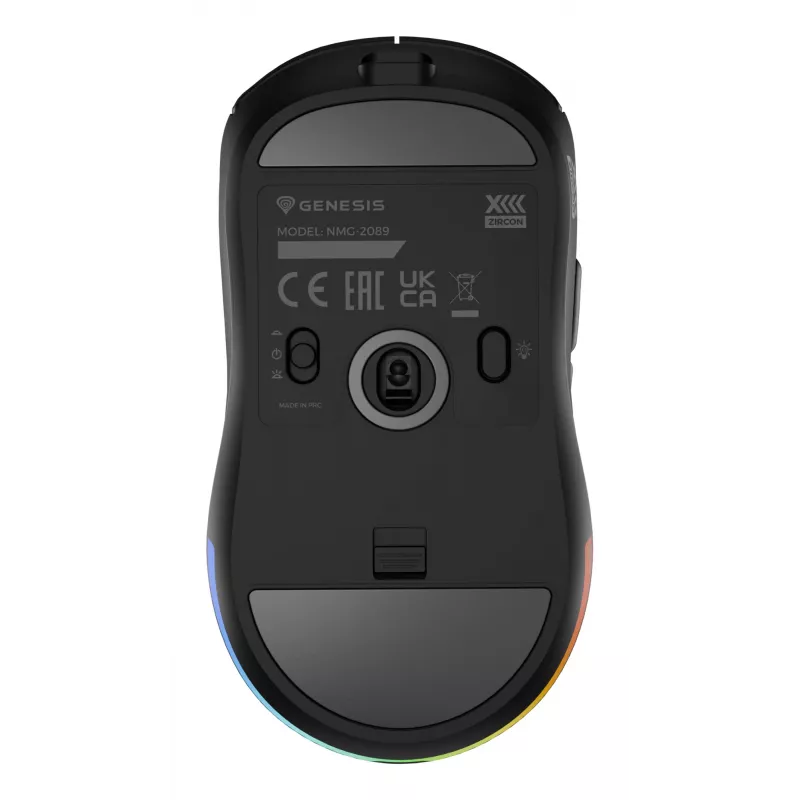GENESIS Zircon XIII pelė žaidimams Ambidextrous RF Wireless + USB Type-C Optinė 26000 DPI