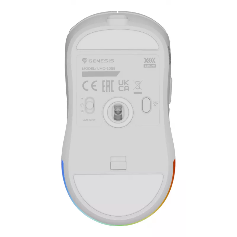 GENESIS Zircon XIII pelė žaidimams Ambidextrous RF Wireless + USB Type-C Optinė 26000 DPI
