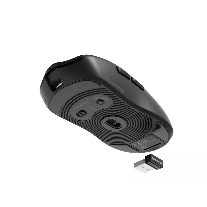 GENESIS Zircon 500 pelė žaidimams Dešinei rankai RF Wireless + Bluetooth + USB Type-C Optinė 10000 DPI