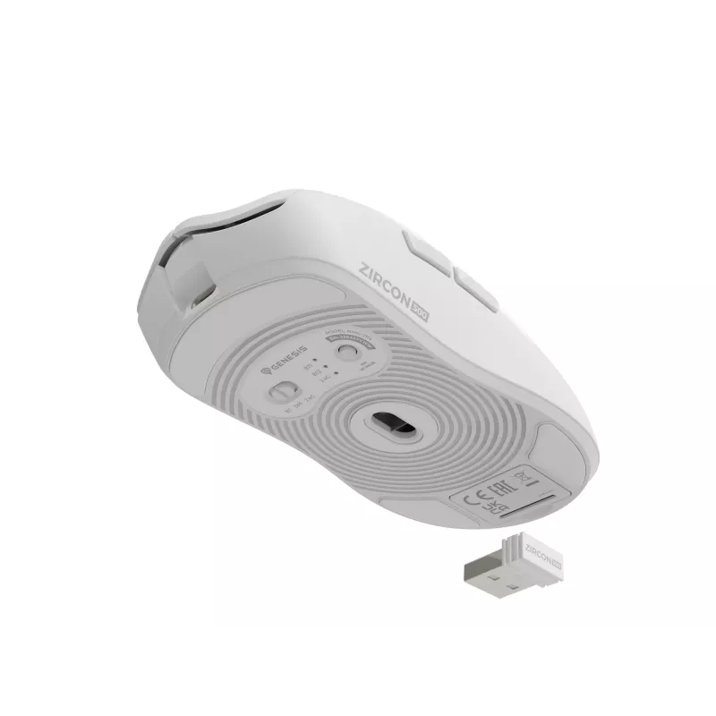 GENESIS Zircon 500 pelė žaidimams Dešinei rankai RF belaidis + Bluetooth + USB Type-C Optinė 10000 DPI