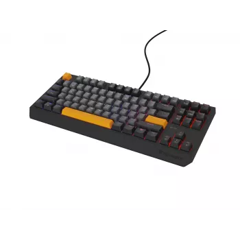 GENESIS Thor 230 TKL klaviatūra žaidimams USB + RF belaidis + Bluetooth QWERTY juoda, pilka, oranžinė