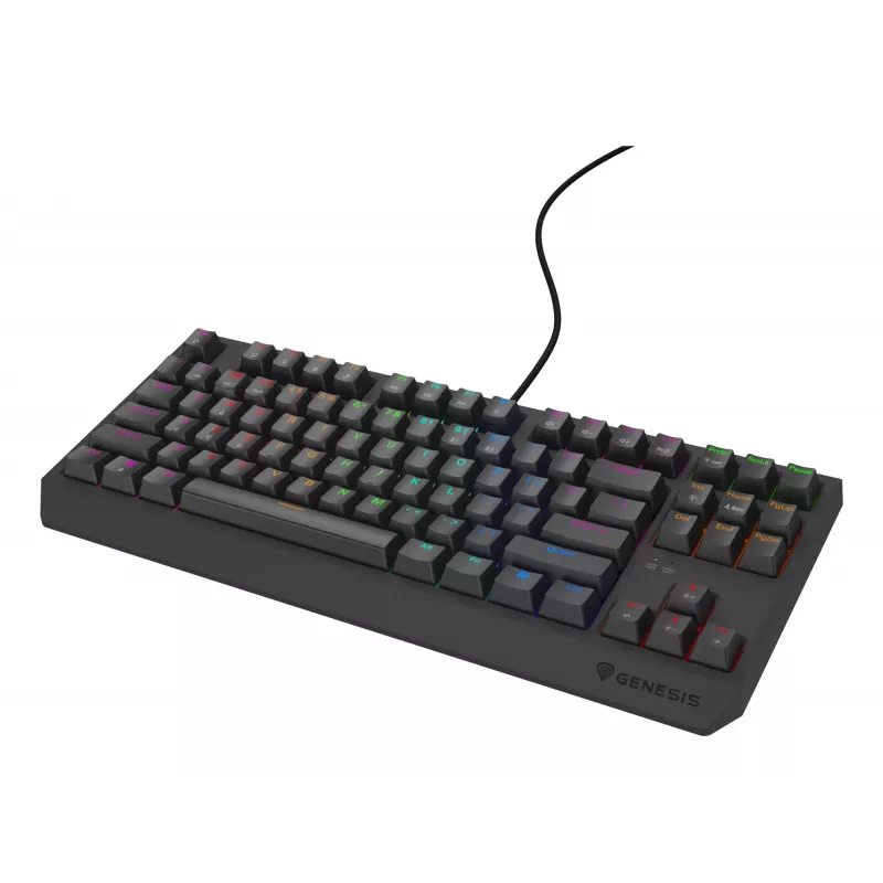 GENESIS Thor 230 TKL Lite klaviatūra, skirta žaidimams, USB, QWERTY, angliška, juoda