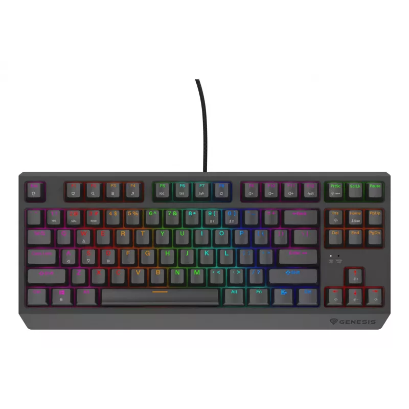 GENESIS Thor 230 TKL Lite klaviatūra, skirta žaidimams, USB, QWERTY, angliška, juoda