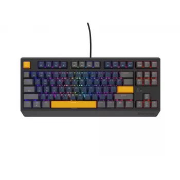 GENESIS THOR 230 TKL klaviatūra žaidimams USB + RF belaidis + Bluetooth QWERTY juoda, mėlyna, pilka, oranžinė
