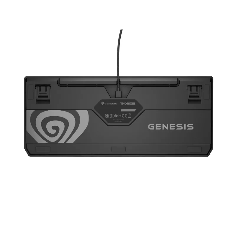 GENESIS THOR 230 TKL klaviatūra žaidimams USB + RF belaidis + Bluetooth QWERTY juoda, mėlyna, pilka, oranžinė